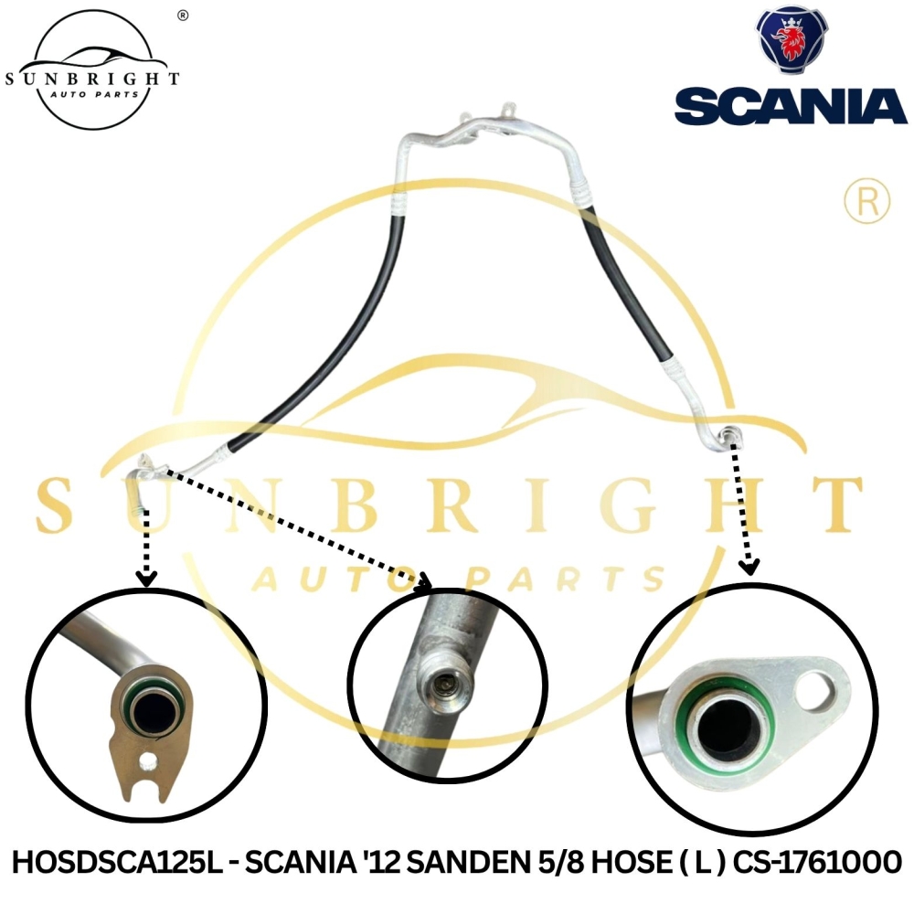 HOSDSCA125L - SCANIA '12 SANDEN 5/8 HOSE ( L ) CS-1761000