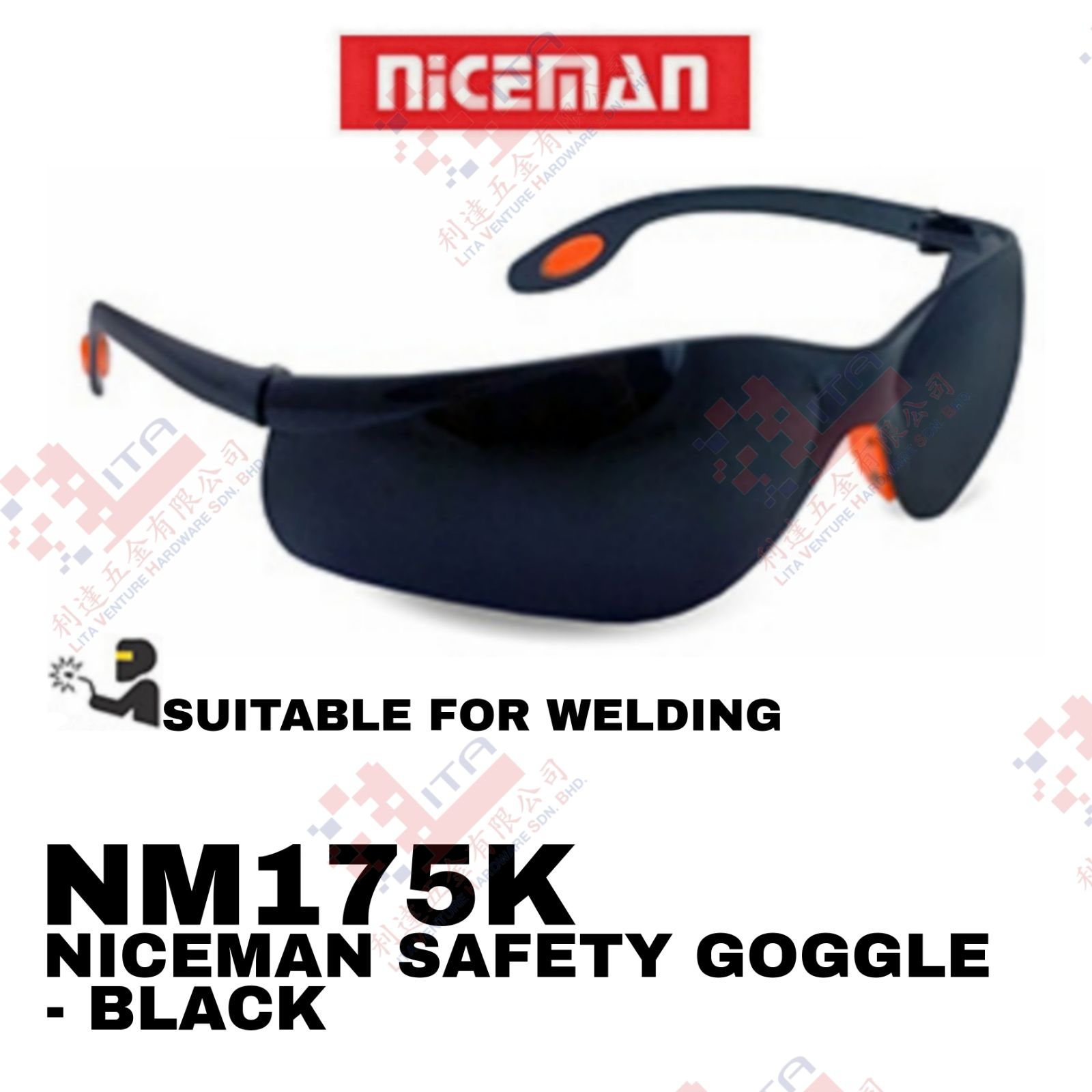 NICEMAN BRAND SAFETY GOOGLE(BLACK) - NM175K