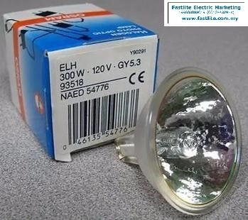 Osram 93518 ELH 120v 300w GY5.3 54776 Display Optic bulb (made in Mexico)