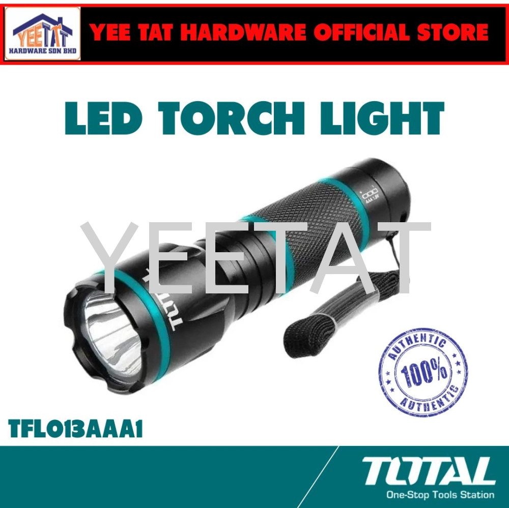 [ TOTAL ] TFL013AAA1 Torchlight LED Flashlight 200 LUMEN (3AAA BATTERY)