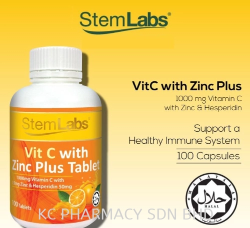 (NEW PRODUCT) CellLabs/StemLabs Vitamin C 1000mg with Zinc Plus Hesperidin 100's Tablet (EXP:29/08/2024)