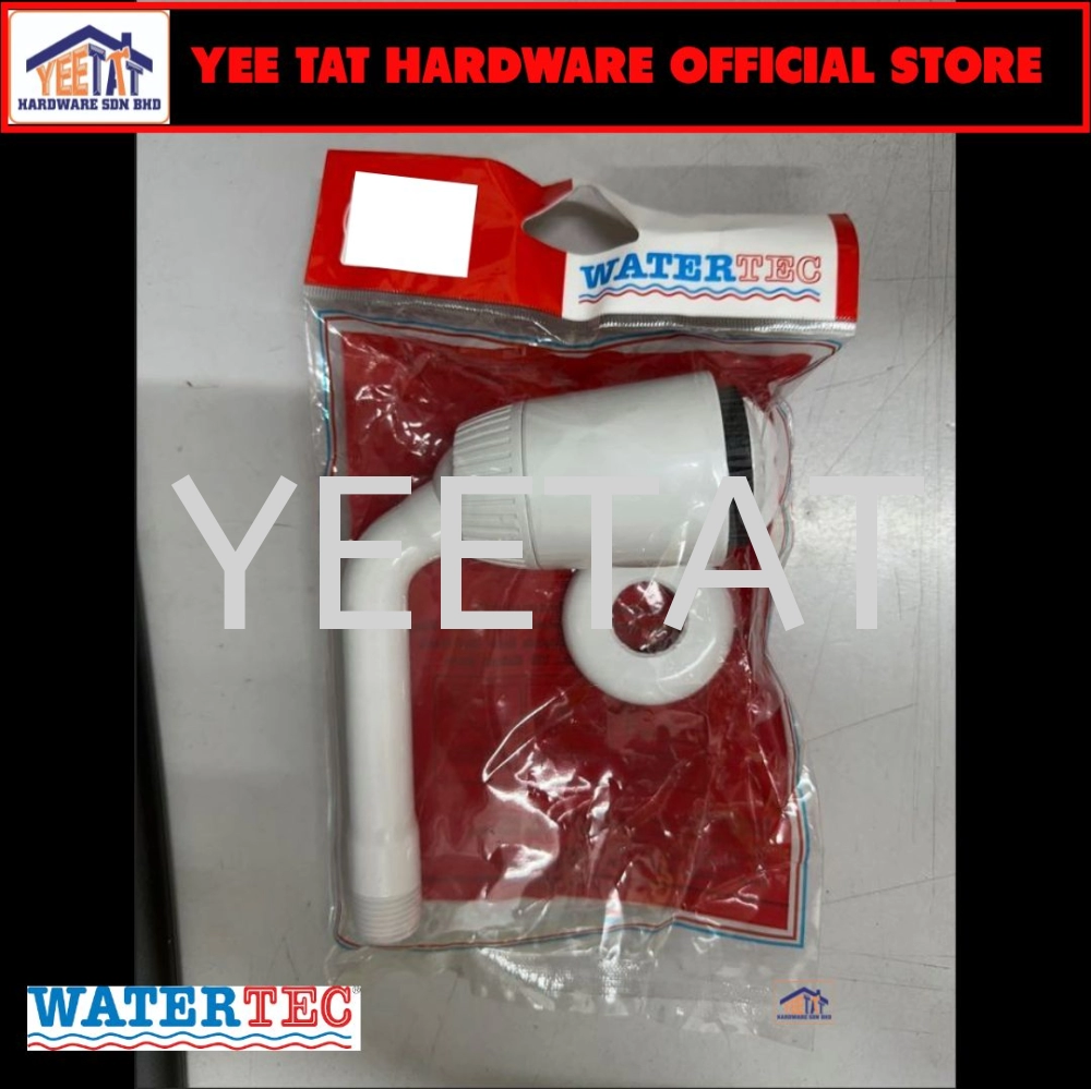 [ WATERTEC ] PVC Shower Arm + Rose 102 (FSR-AR0129-1WPWHT)