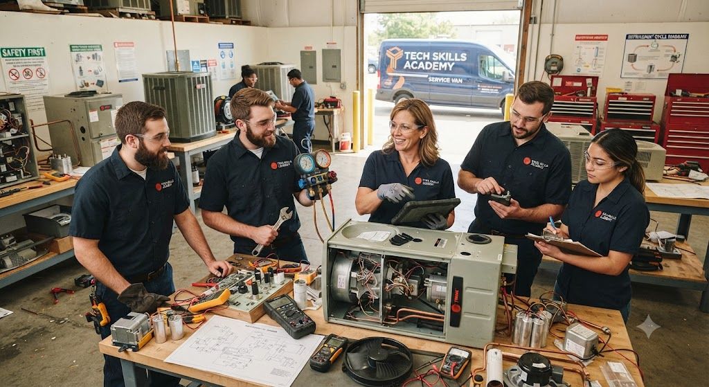 HVAC service technician skills training