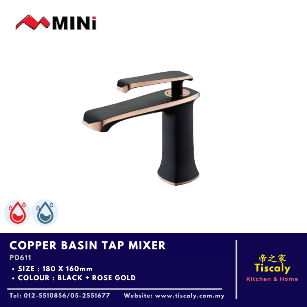 MINI COPPER BASIN TAP MIXER P0611