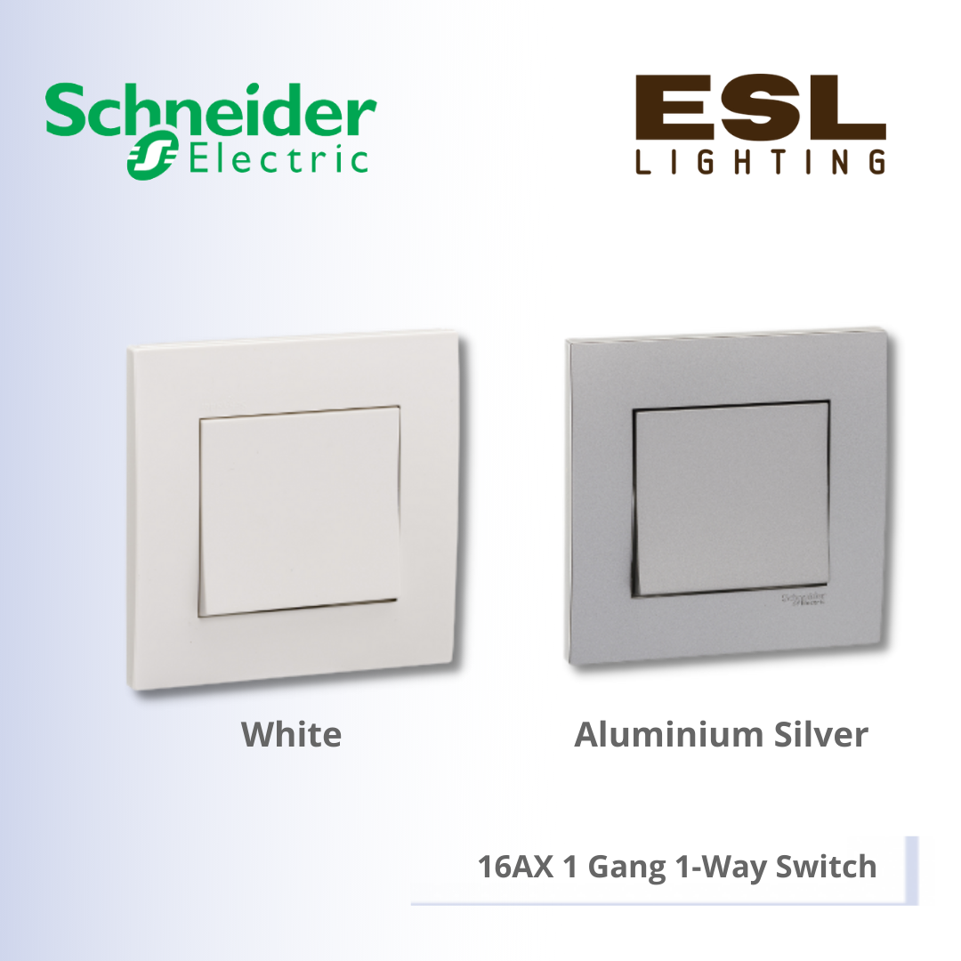 SCHNEIDER Vivace 16AX 1 Gang 1-Way Switch - KB31_1_WE_G11 KB31_1_AS_G11