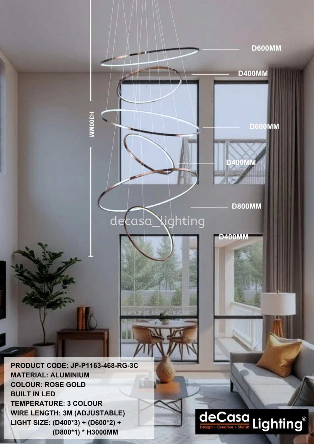 HIGH CEILING PENDANT LIGHT JP P1163 468 RG 3C Selangor Kuala Lumpur HIGH CEILING PENDANT LIGHT JP P1163 468 RG 3C Selangor Kuala Lumpur