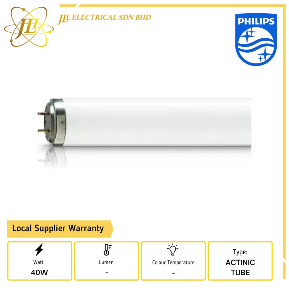 PHILIPS 40W/10 101V ACTINIC BL TL TUBE 928011301020