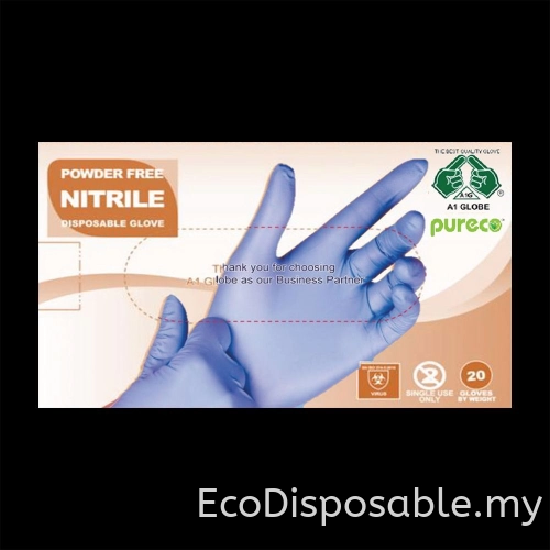 Nitrile Powder Free Disposable / Blue (20 PCS / Box)