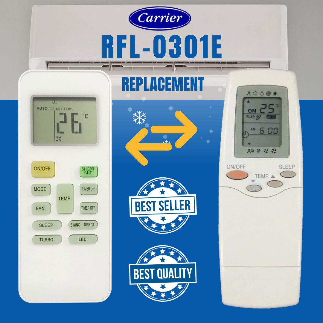 RFL-0301E Carrier Air Cond Remote Control Replacement For Carrier Air Conditioner Remote Control