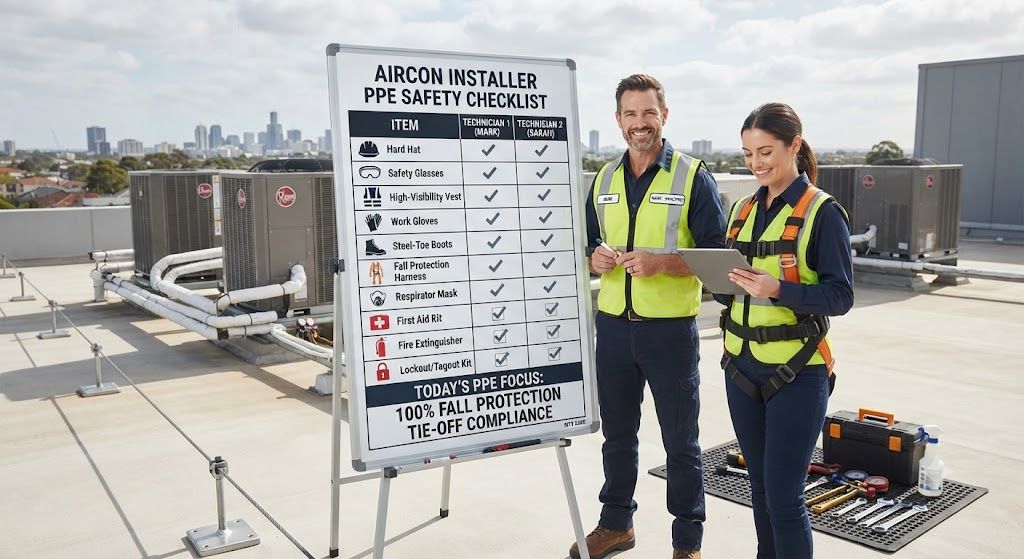 aircon installer safety equipment checklist PPE
