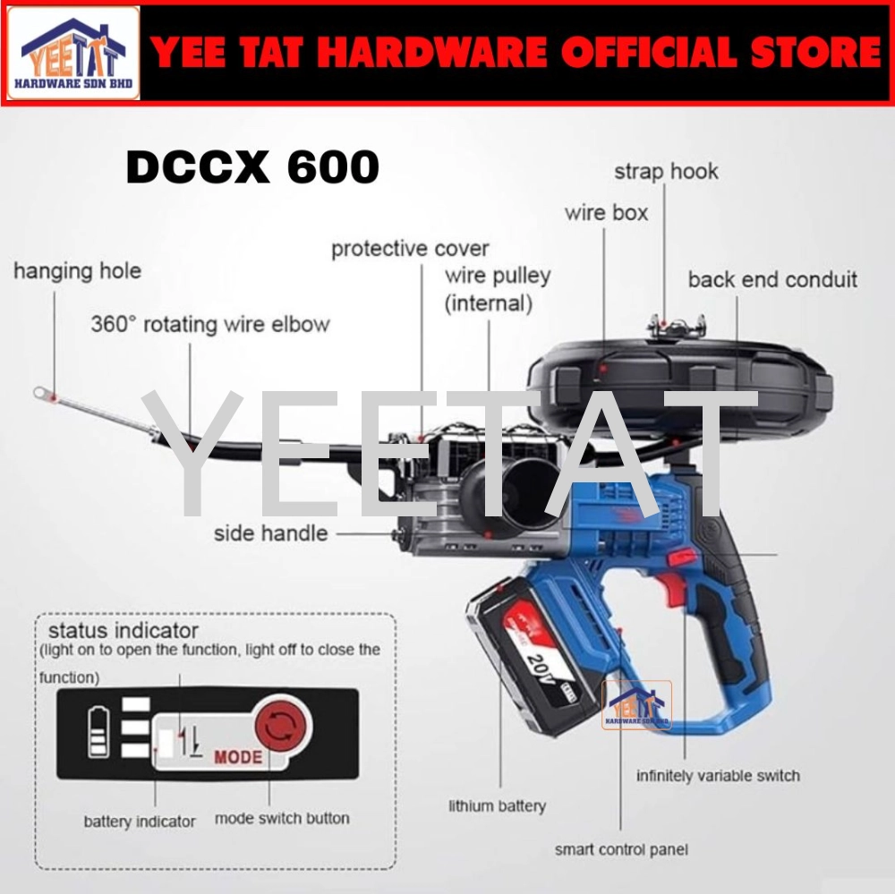 [ DONGCHENG ] DCCX600 Cordless Brushless Wire Machine 20V