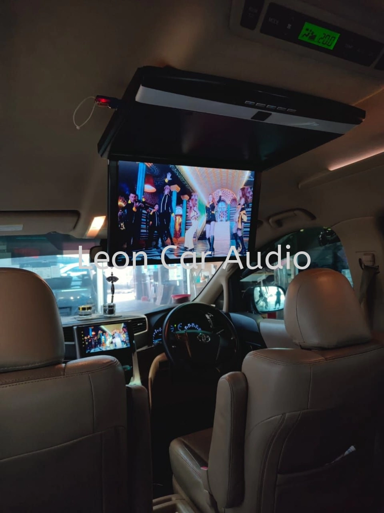 Toyota Vellfire Alphard anh20 17.3" fhd hdmi usb mp4 roof led monitor