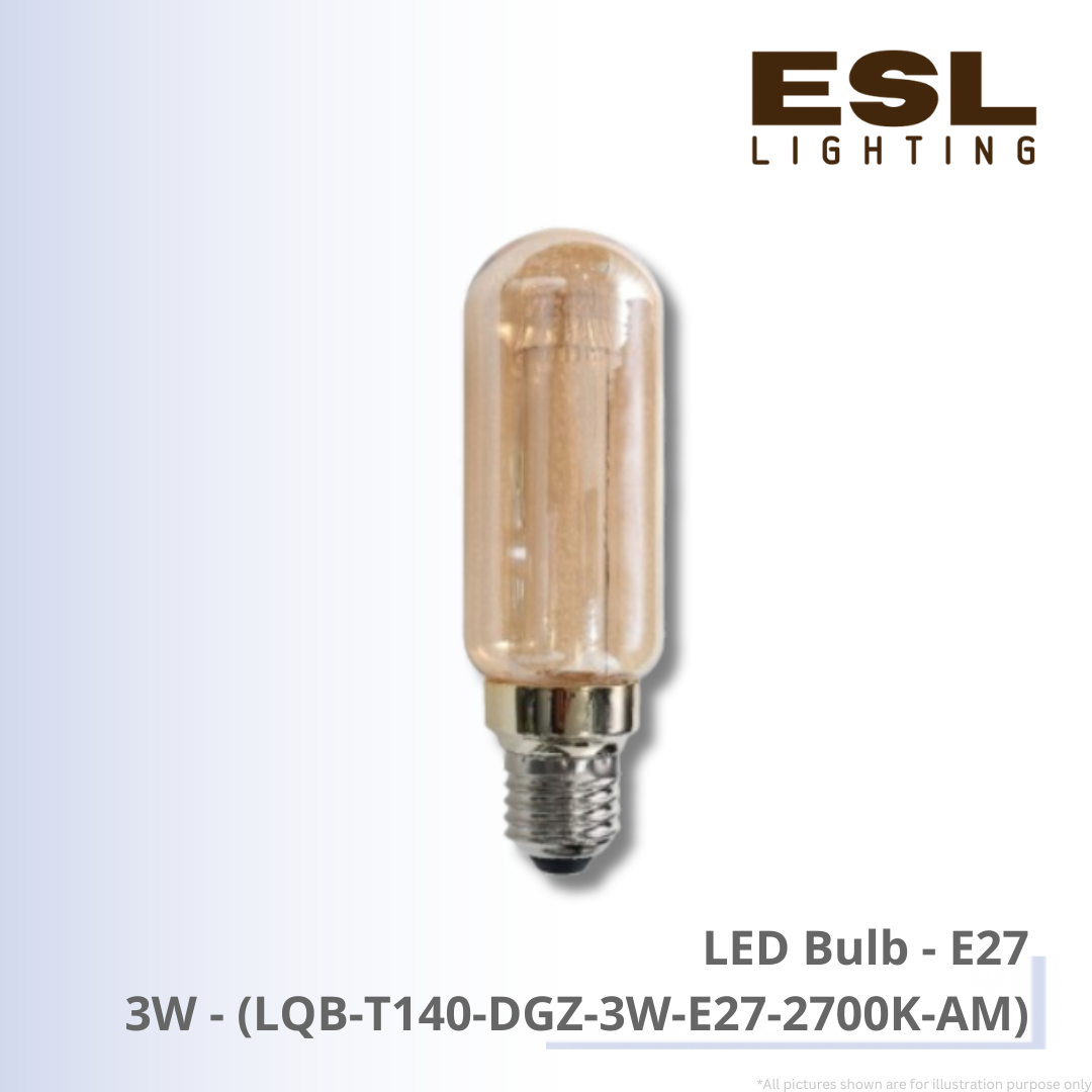 LED Bulb E27 3W - LQB-T140-DGZ-3W-E27-2700K-AM