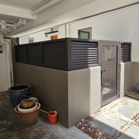 Aluminium Louvres and door at Senai JB