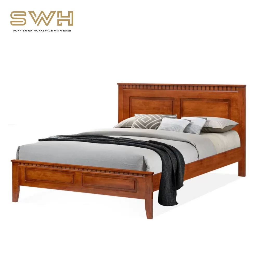KP DARWISH ( O ) Queen King Solid Wood Bed Frame | Bedroom Furniture Store