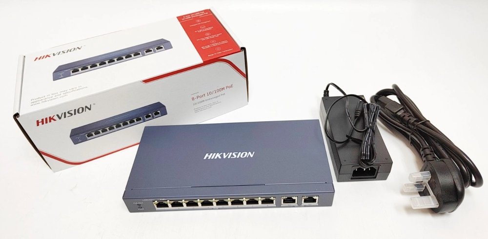 HIKVISION - DS-3E0310P-E/M - 8 Port Fast Ethernet Unmanaged POE Switch