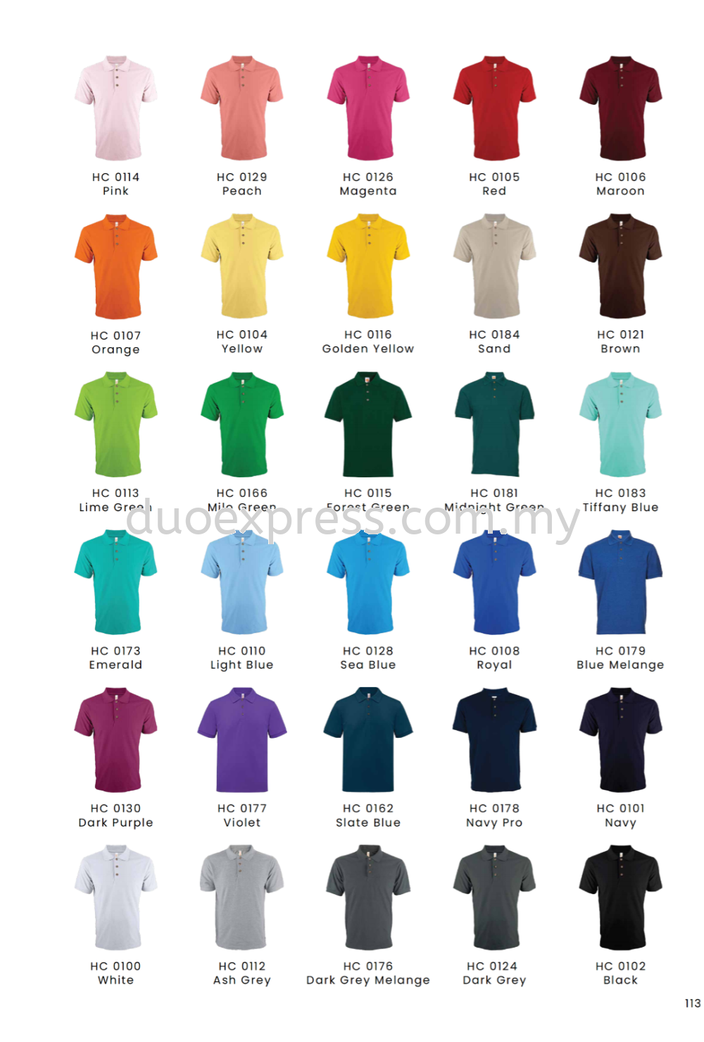 HC01 Cotton Polo Tee Unisex