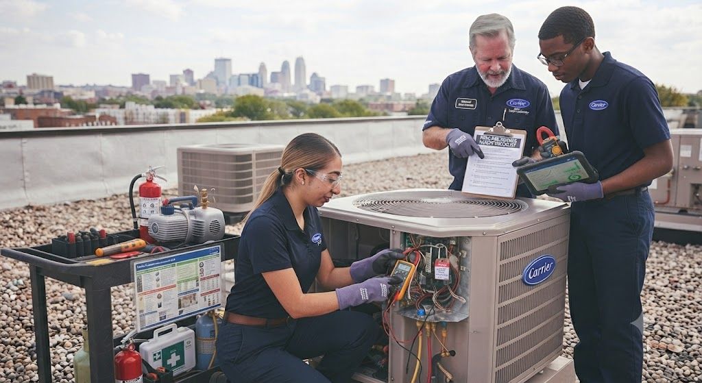 HVAC servicing safety procedures