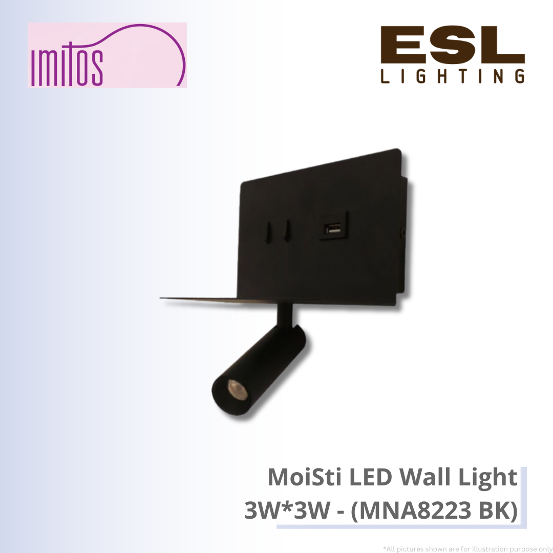 IMITOS MoiSti LED Wall Light 3W*3W - MNA8223 BK