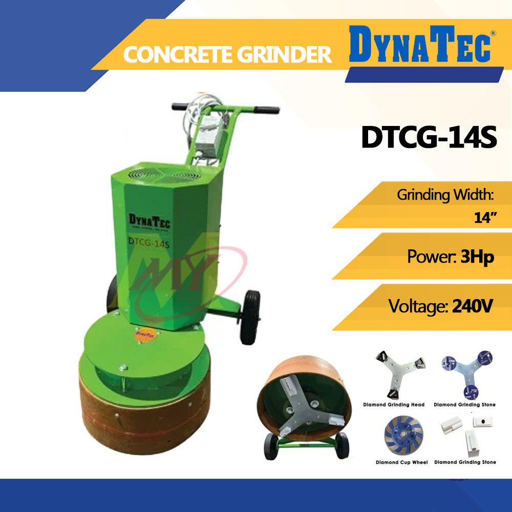 DYNATEC DTCG-14S Concrete Grinder 14" 3Hp 230V