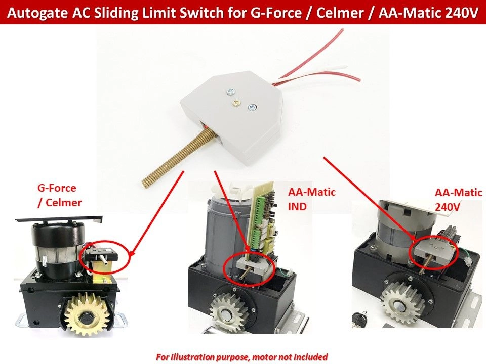 Autogate AC Sliding Limit Switch for G-Force / Celmer / AA-Matic 240V / AA-Matic IND