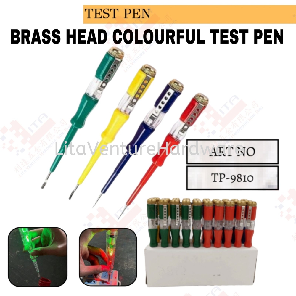 BRASS HEAD COLOURFUL TEST PEN - TP9810