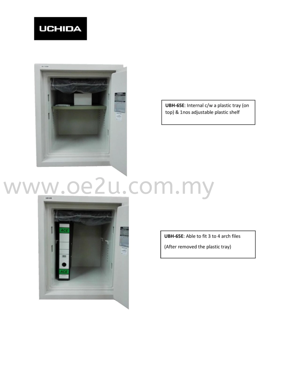 UCHIDA UBH-65E Fire Resistant Safe Box (Digital Lock)_63kg