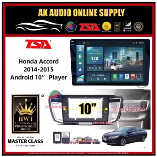 1K Screen 2+32GB 4G 8-CORE🆕 TSA Honda Accord 2014 - 2015 Android 10'' DSP/QLED/CARPLAY Car Player Monitor