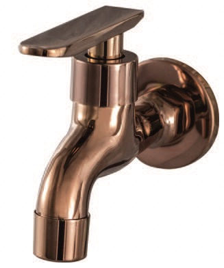 IT-L20B-SL5/RG Wall Bib Tap Rose Gold – Premium Hose Bib Tap, Durable Brass, Modern Bathroom & Garden Faucet