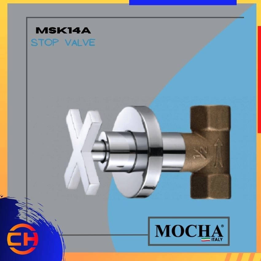 Mocha Italy - High Quality Stop Valve Chrome (1/2'') (MSK14A) High Quality Bathroom Accessories
