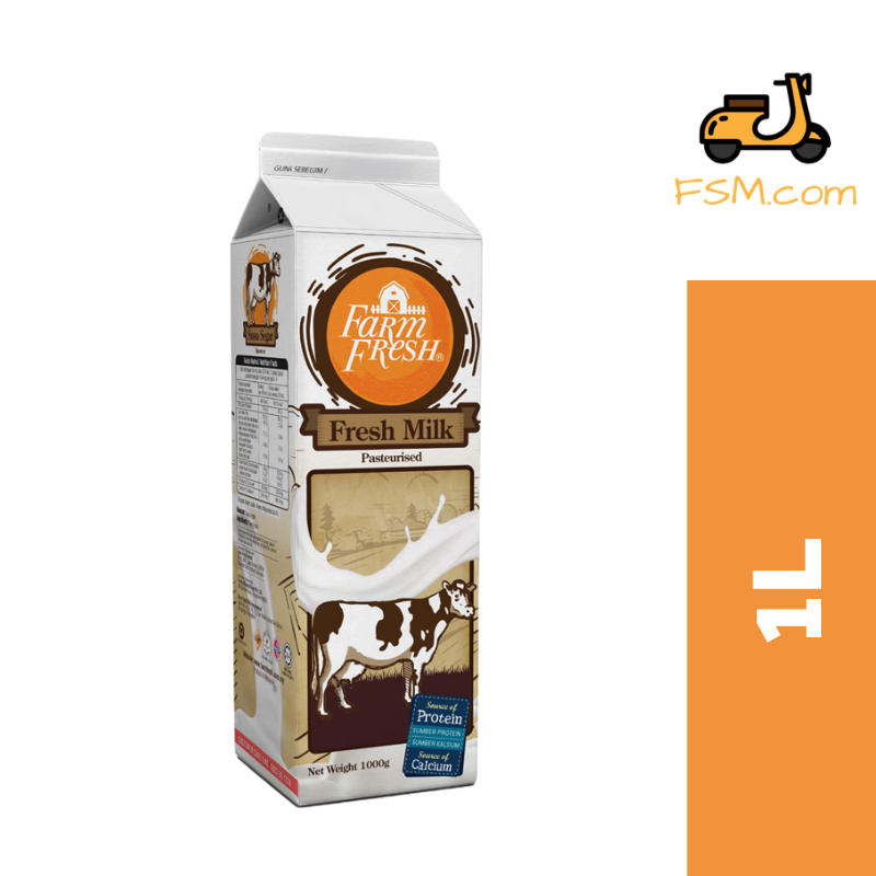 Farm Fresh Fresh Milk 1L No Spout (12 packets)