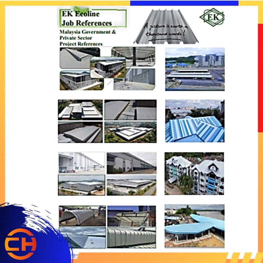 EK Ecoline uPVC (SL) Roofing Sheet. ECL 48JS & ECTSL 48JS  (5 Wave) JumboSpan