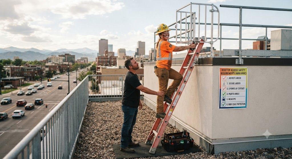 HVAC contractor rooftop access safety requirements