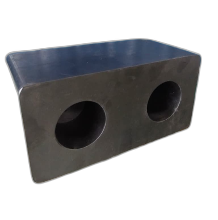 [BP169-31] SOLID RUBBER BUMPER C/W 2 COUNTER BORE HOLES  1OOMMW * 100MMH * 200MML
