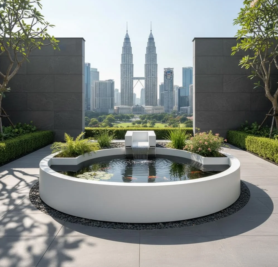 Luxury Custom Water Feature Design Malaysia 马来西亚定制水景设计 Reka Bentuk Ciri Air Tersuai Malaysia