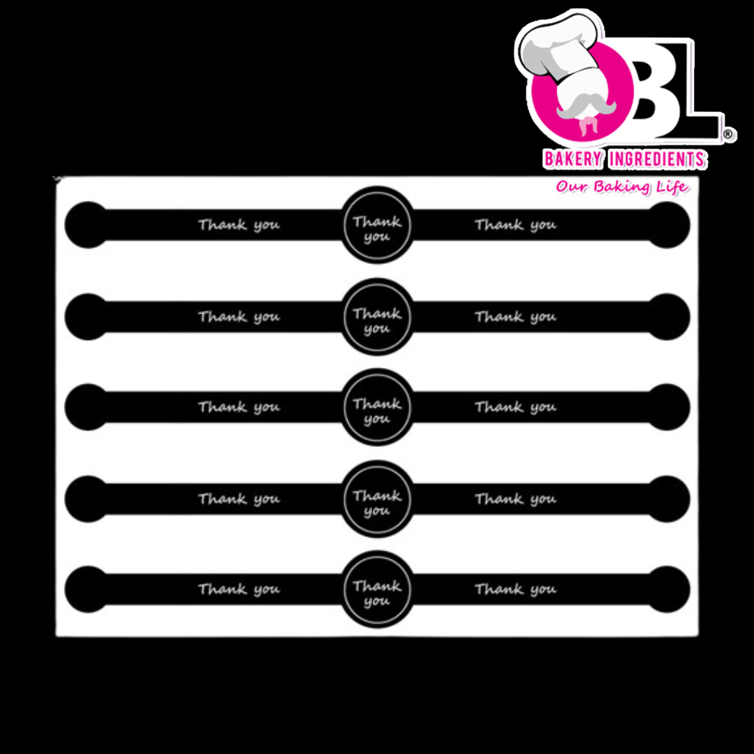 116208 THANK YOU STICKER LONG 50'S