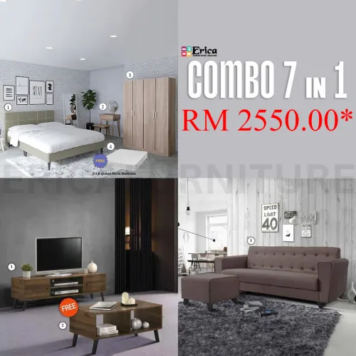 COMBO 7IN1 - SOFA/LIVING ROOM SET/BEDROOM SET