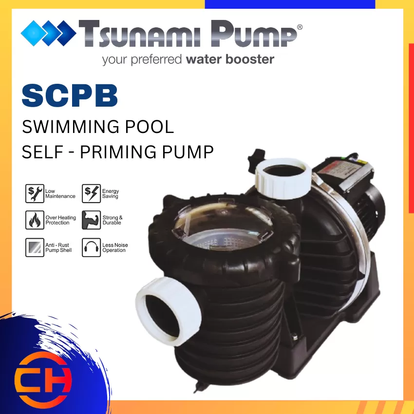 TSUNAMI PUMP SWIMMING POOL & JACUZZI SERIES  SCPB SWIMMING POOL SELF - PRIMING PUMP 