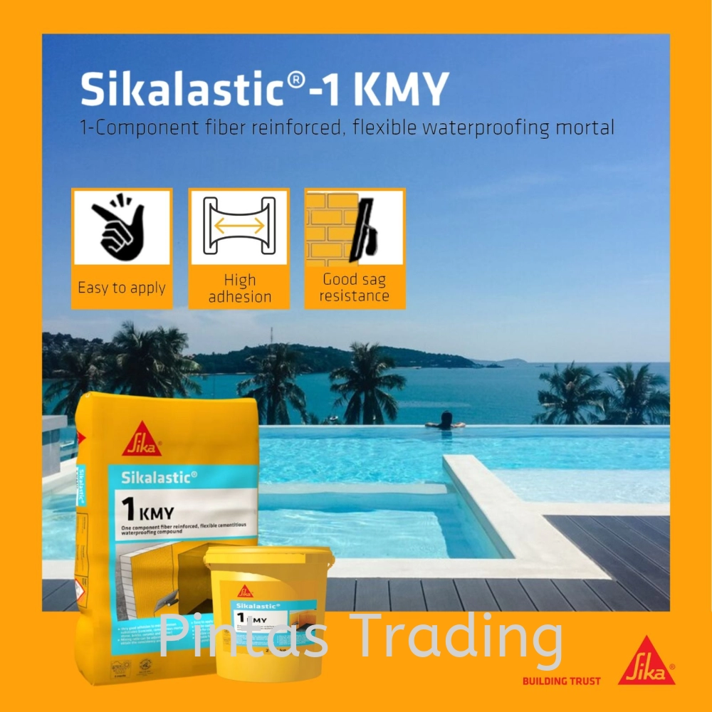 Sikalastic 1KMY | One Component, Fibre Reinforced, Flexible Cementitious Wateproofing Compound