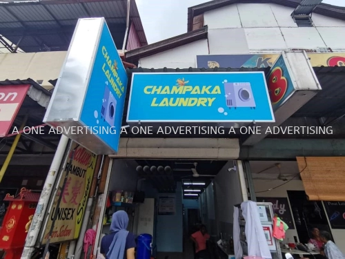 Champaka Laundry Lightbox Signage