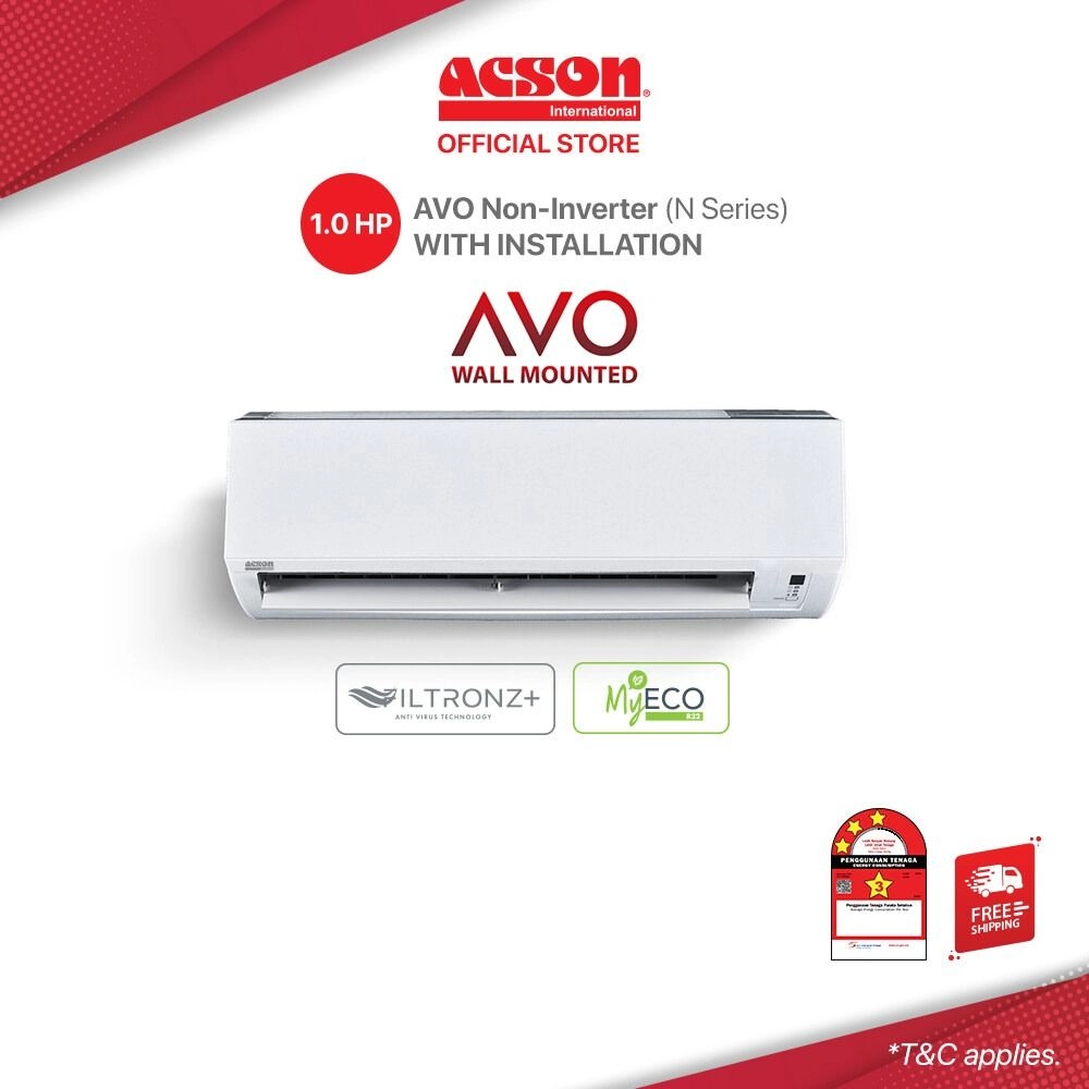 Acson AVO Non-Inverter Air Conditioner (1.0HP) R32 A3WM10N