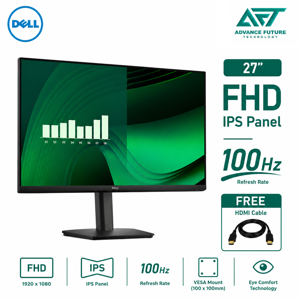 Dell Pro 27 E2725HM 27" FHD IPS 100Hz Flat Monitor ( HDMI, DP, VGA, 3 Years Warranty )