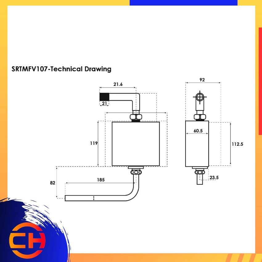 SORENTO CONCEALED MANUAL FLUSH VALVE  SRTMFV107