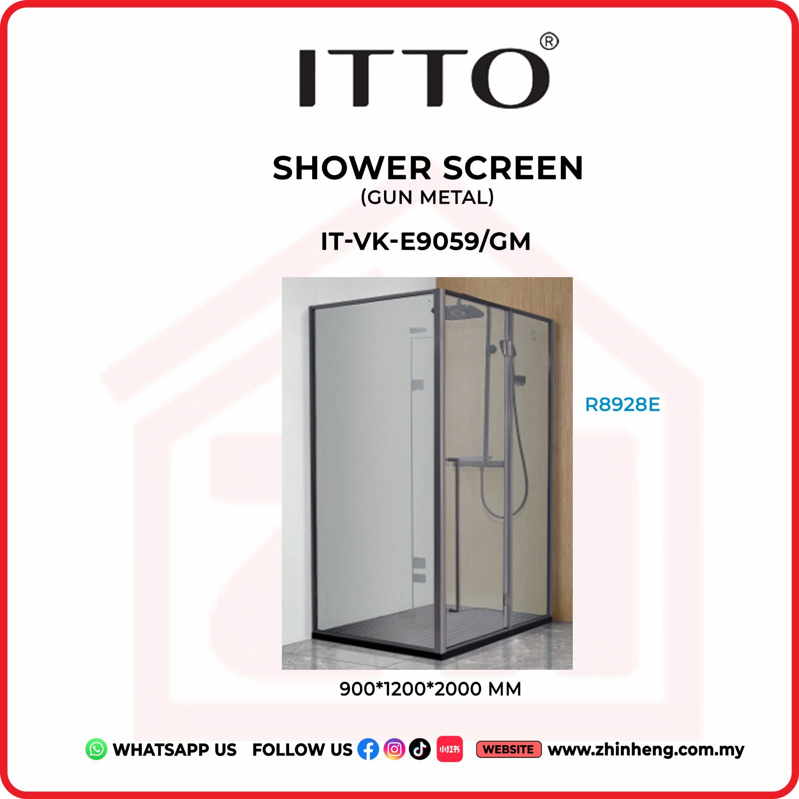 ITTO  SHOWER SCREEN  IT-VK-E9059/GM