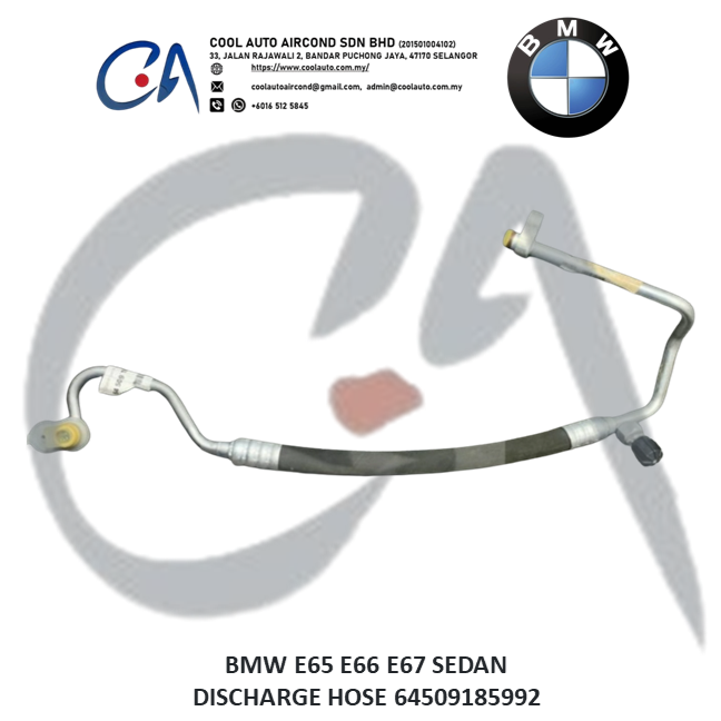 BMW E65 E66 E67 SEDAN DISCHARGE HOSE 64509185992