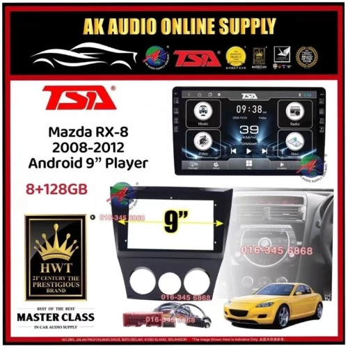 🎁Free AHD Camera🎁 8Ram + 128GB 4G◾TSA Mazda RX-8 RX8 2008 - 2012 Android 9'' inch TS10 Car Player Monitor