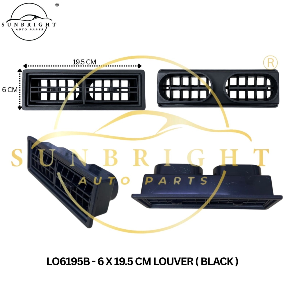LO6195B - 6 X 19.5 CM LOUVER ( BLACK )
