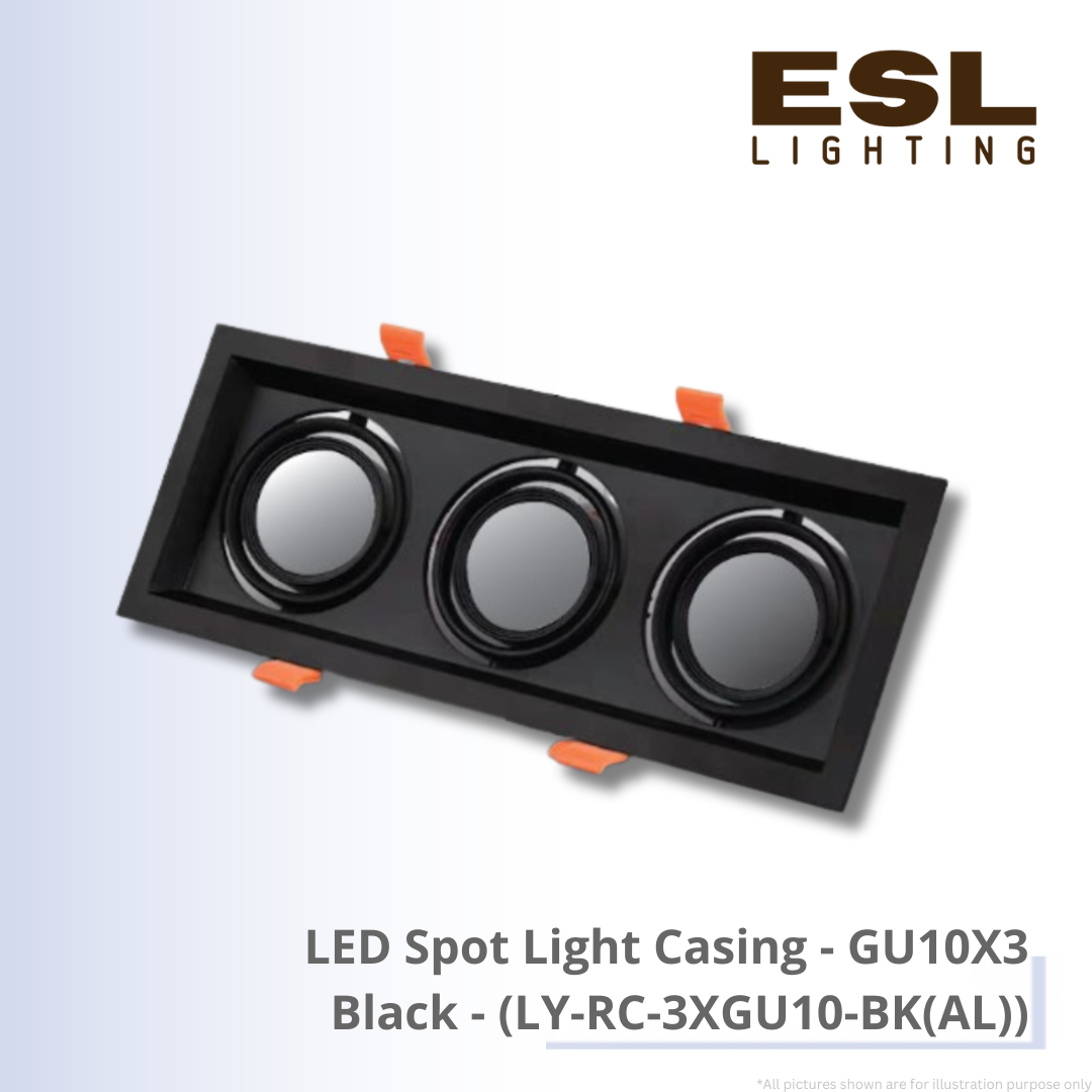 LED Spot Light GU10X3 Black - LY-RC-3XGU10-BK(AL)