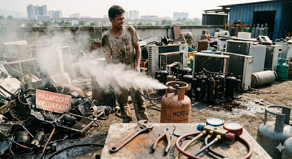 environmentally dangerous refrigerant handling procedures