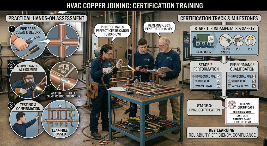 HVAC copper tube joining certification training